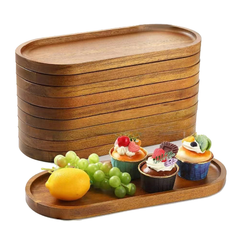 Cake Board Round - บนโต๊ะอาหารไม้ถาดอาหารรอบสี่เหลี่ยมผืนผ้าจานขนมหวานไม้สไตล์ญี่ปุ่นขนมขบเคี้ยวผลไม้ชาจานรองพาเลท Bread Board