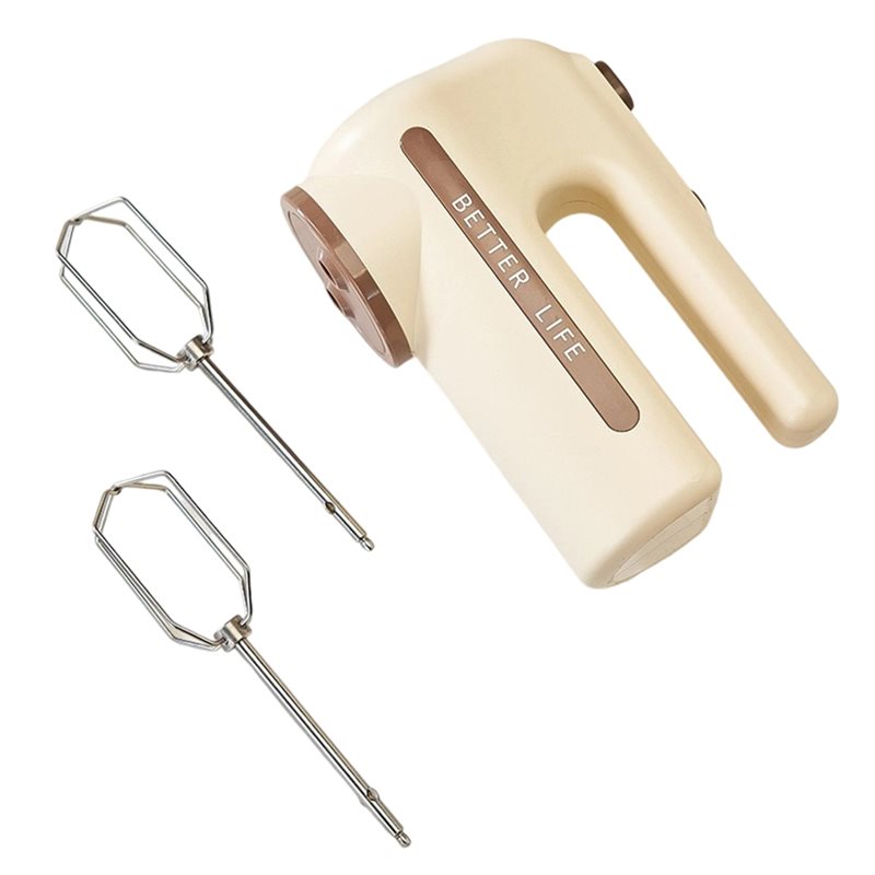 Kitchen Baking Gift Ideas - AC93-เครื่องผสมอาหารไฟฟ้าแบบมือถือไร้สายสำหรับชุดทำขนมในครัว การตั้งค่าความเร็ว 5 ระดับพร้อมหัวตีแบบถอดได้สองหัว - ไอเดียของขวัญ