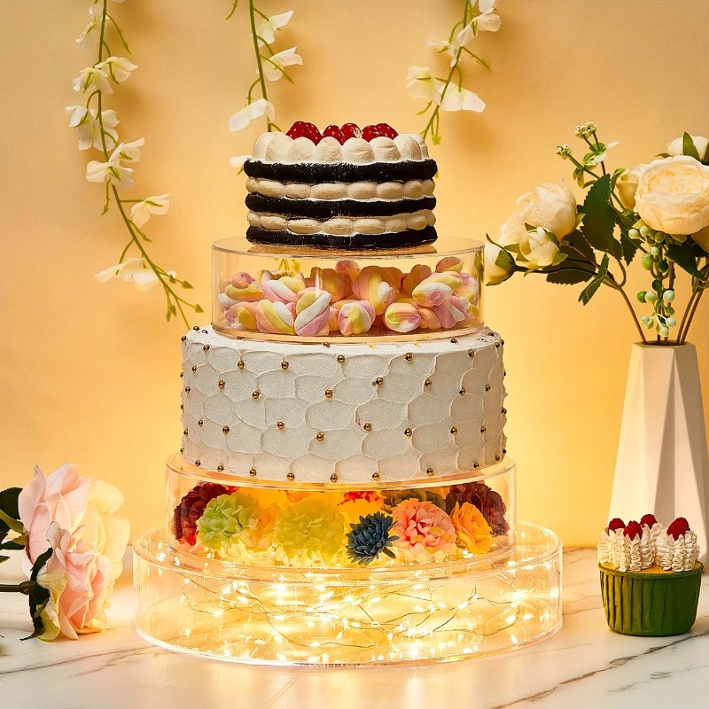 Cake Board Round - เค้กอะคริลิคขาตั้งกลม DIY งานแต่งงานเค้กอุปกรณ์เติมฐานเค้กสีเค้กตกแต่งเครื่องมือ