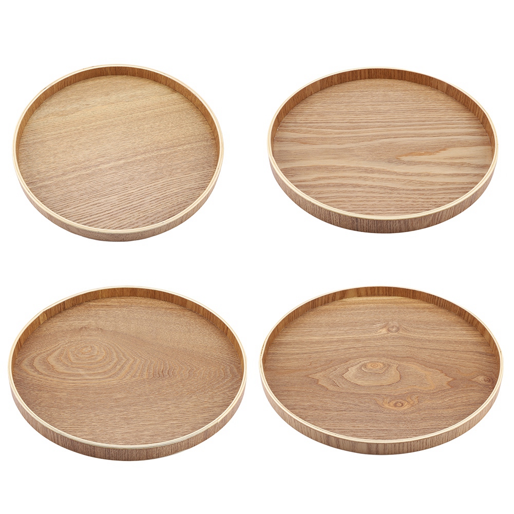 Cake Board Round - ถาดเสิร์ฟไม้ถาดใส่ลูกอมผลไม้ถาดอาหารอุปกรณ์ตกแต่งบ้านทรงกลมบนโต๊ะอาหารจานขนมหวานสลัดเครื่องครัว