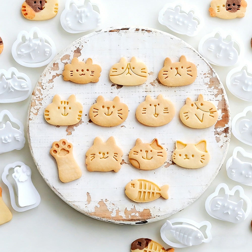 Kitchen Baking Cookies - แม่พิมพ์คุกกี้รูปแมวน่ารัก DIY อุปกรณ์ทำขนมสำหรับครัว