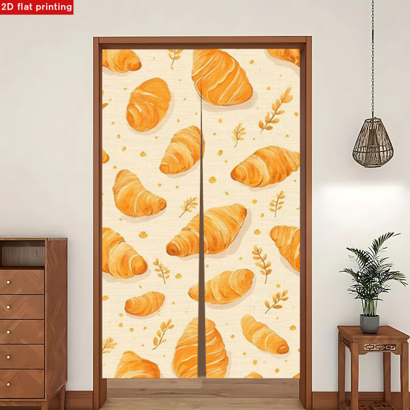 Kitchen Baking Nook - VIKAMA ผ้าแขวนผนังลายครัวซองต์ ลวดลายอบขนมแสนสนุก สดชื่นและผ่อนคลาย ให้ความรู้สึกเบาสบาย เหมาะสำหรับห้องครัว
