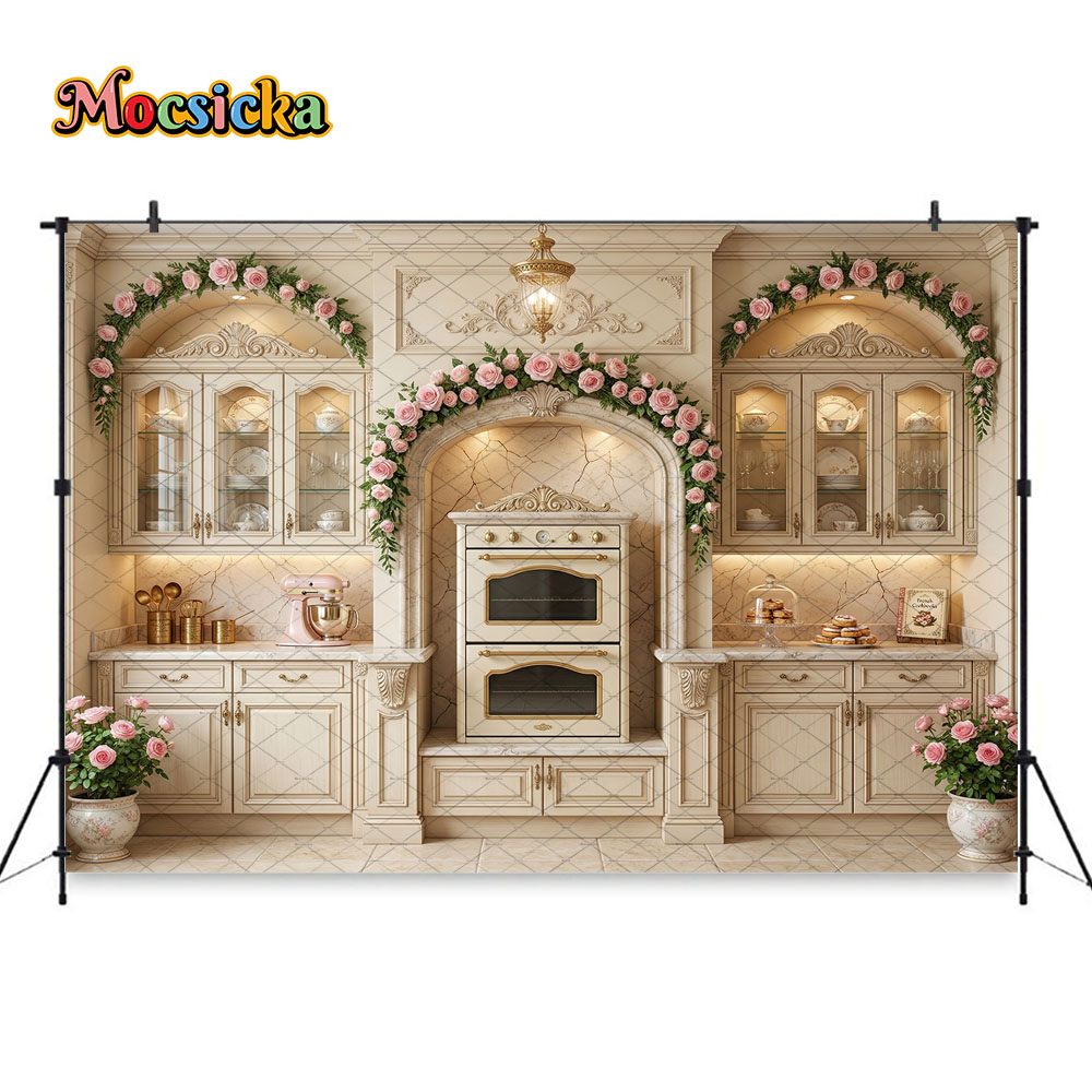 โมซซิกก้าฉากหลังถ่ายภาพ ห้องคร - Kitchen Baking Photoshoot บทวิจารณ์และราคา