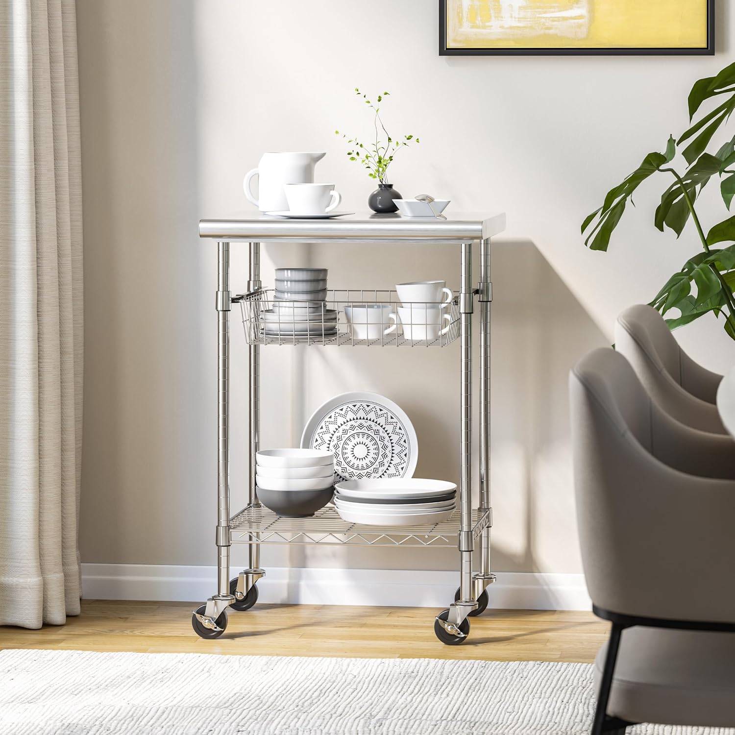 โต๊ะเตรียมอาหารสแตนเลสสำหรับใช - Kitchen Island Baking Table บทวิจารณ์และราคา