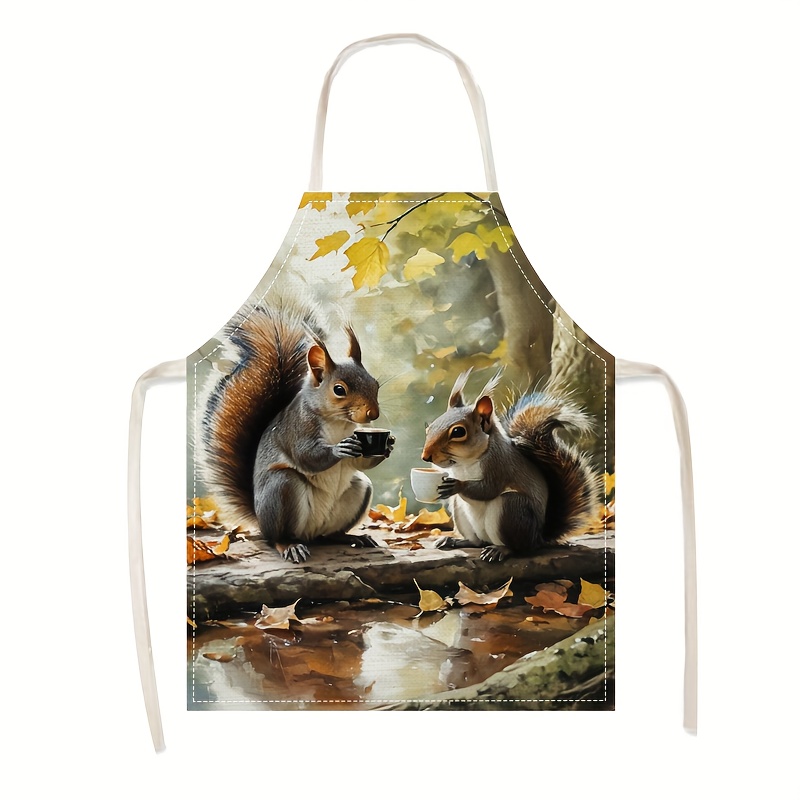 ผ้ากันเปื้อนลินินลายกระรอกและก - Kitchen Baking Gift Ideas บทวิจารณ์และราคา