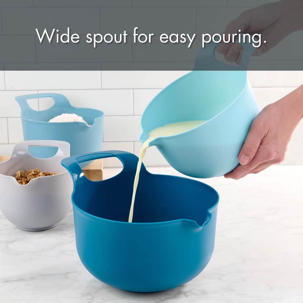 ชุดชามผสมพลาสติกแบบซ้อนได้ 4 ใ - Kitchen Baking Utensil บทวิจารณ์และราคา