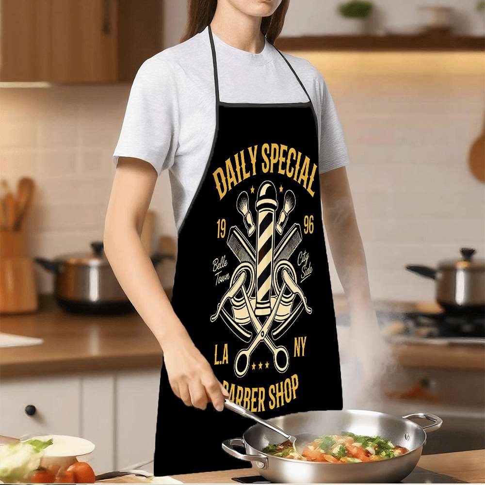 ผ้ากันเปื้อนธีมร้านตัดผม 1 ชิ้ - Kitchen Baking Gift Ideas บทวิจารณ์และราคา