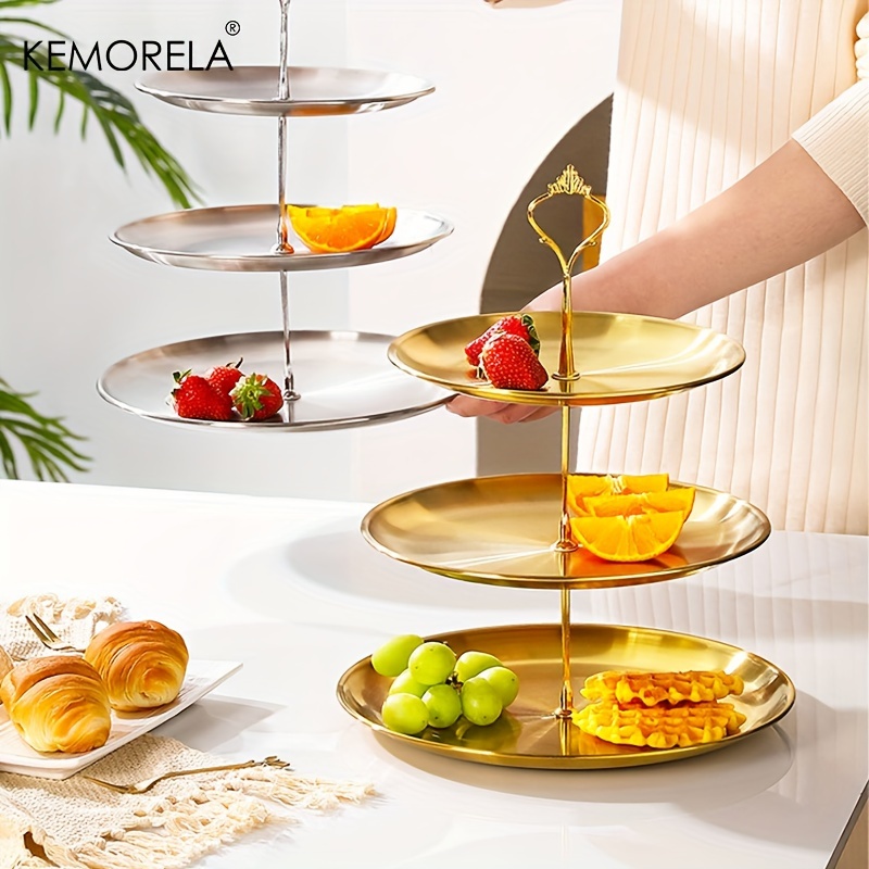 2/3 ชั้นสแตนเลสสตีลเค้กถาดผลไม - Cake Board Round บทวิจารณ์และราคา