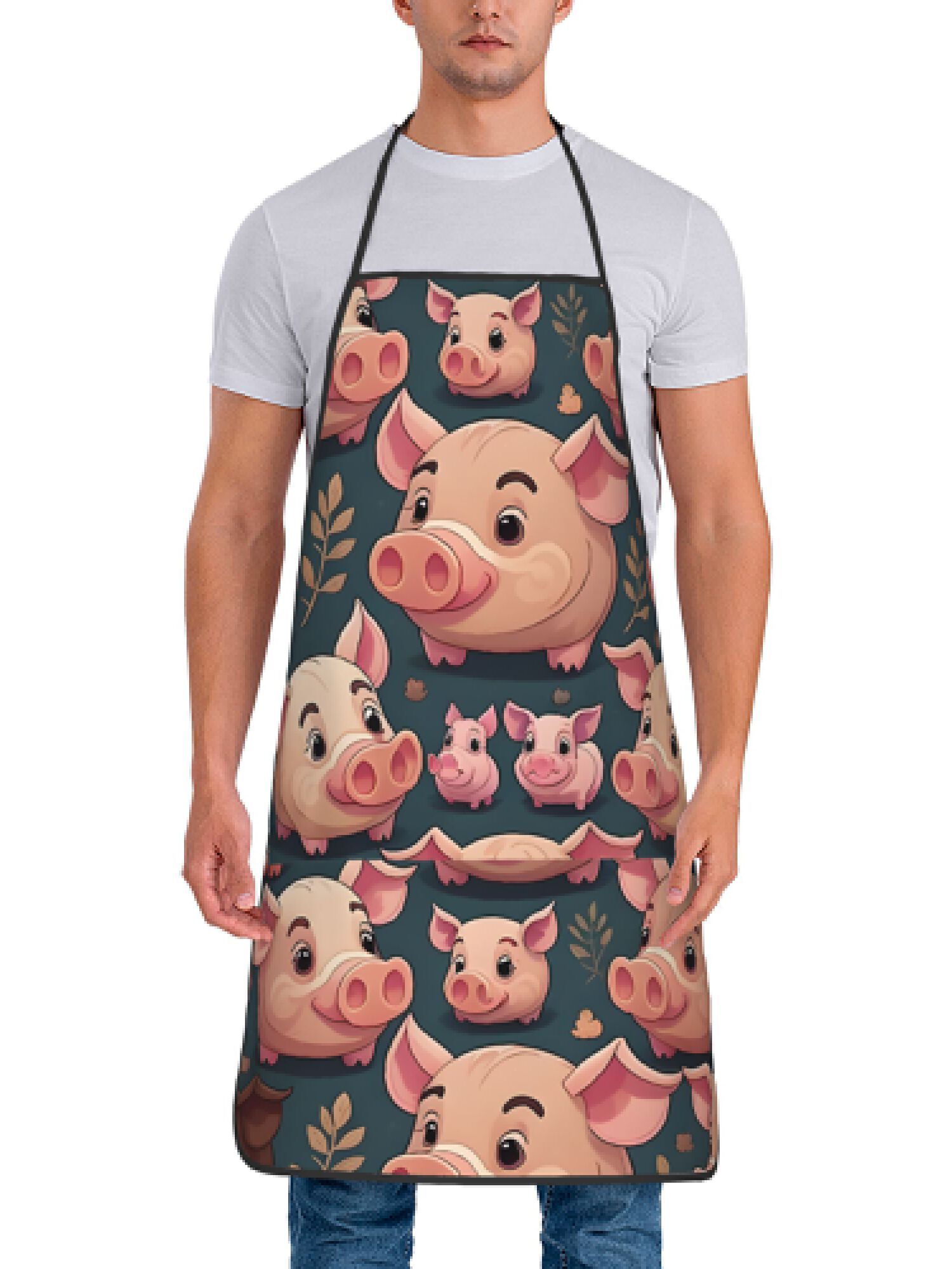 ผ้ากันเปื้อนลายหมูสีชมพูสไตล์เ - Kitchen Baking Gift Ideas บทวิจารณ์และราคา