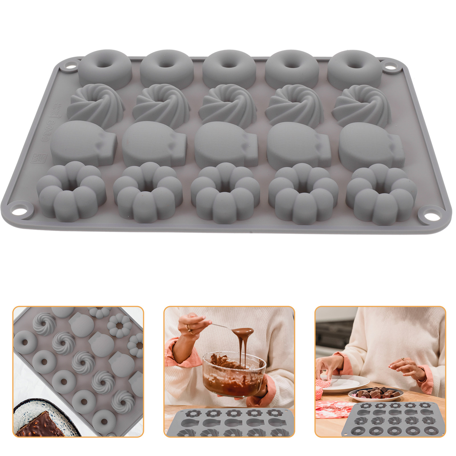 แม่พิมพ์ซิลิโคนรูปโดนัทขนาดเล็ - Baking Kitchen Diy บทวิจารณ์และราคา