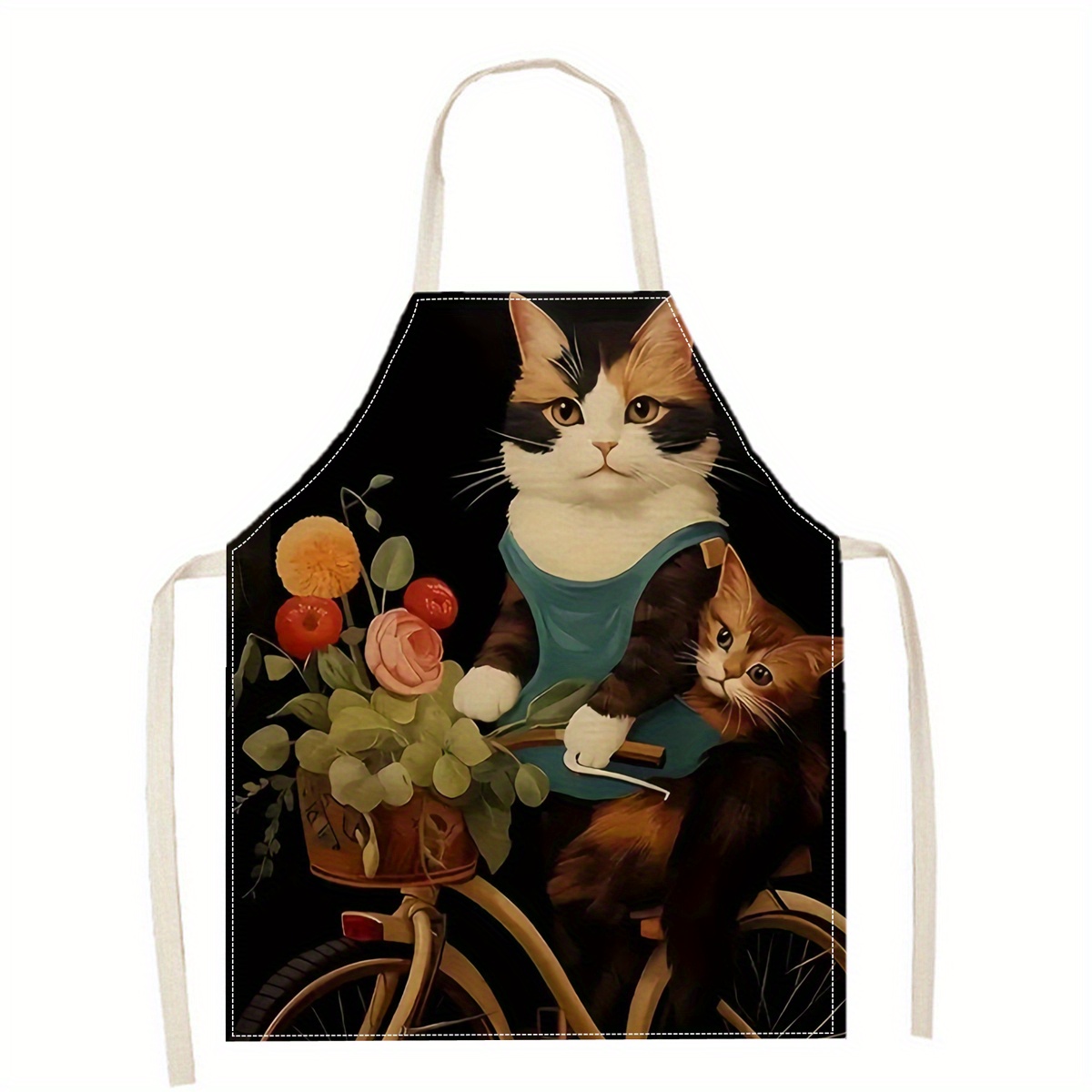 ผ้ากันเปื้อนลินินลายแมวตลกใส่แ - Kitchen Baking Gift Ideas บทวิจารณ์และราคา
